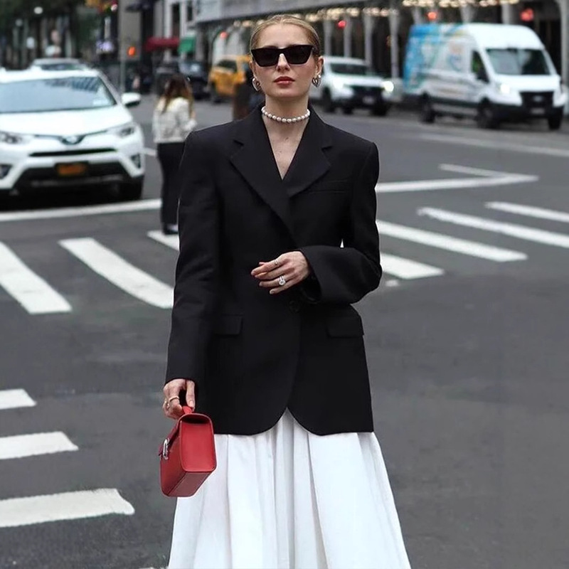 Cross-border Slim-fit Suit Women's 2025 Spring V-neck Slim-fit Suit High-end Sense Instagram Commuter Suit Jacket Women