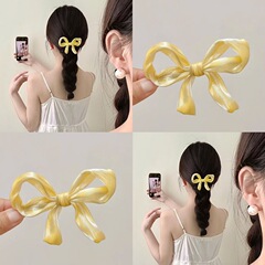 韓国の東大門オニと同じ高級リボンヘアピンサイド前髪クリップポニーテールクリップヘアアクセサリー