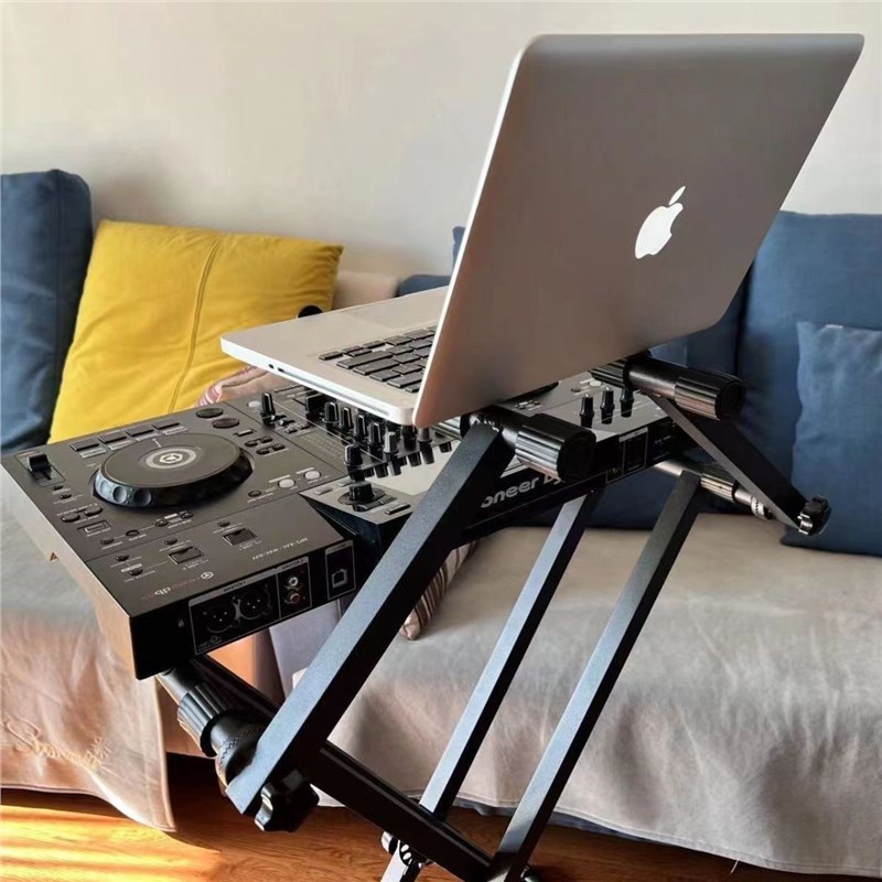 Soporte de controlador de DJ Airbox para soporte de teclado para piano X-shaped doble tubo