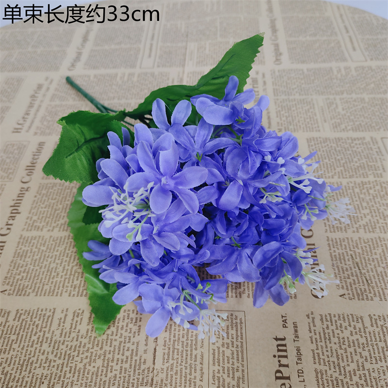 Venta al por mayor de flores artificiales jacinto lavanda nuevo listado venta directa de fábrica 5 horquillas jacinto de 5 cabezas