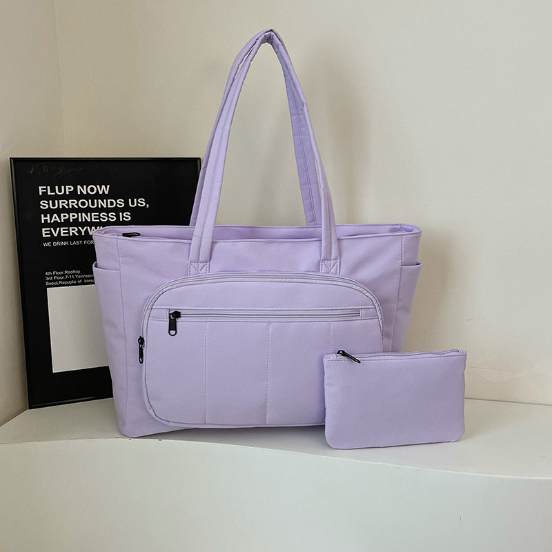 New cross-border tote bag, versatile casual handbag, travel mommy bag, single-shoulder casual sports fitness yoga bag