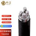 竹江 ZC-YJLV22阻燃铝芯电线电缆0.6/1KV动力电缆线3 4芯地埋线缆