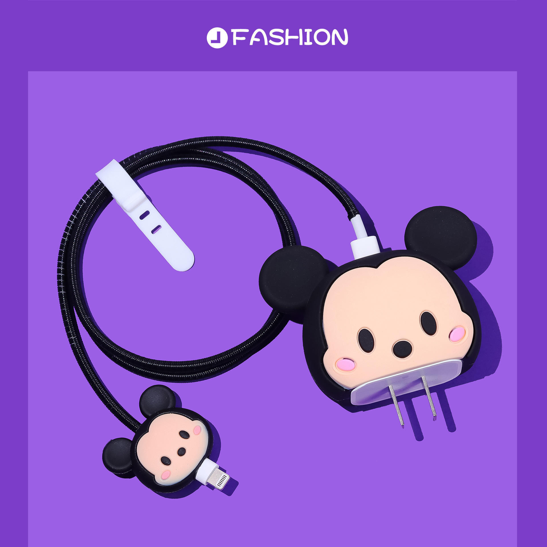 Nuevo cable de datos de dibujos animados cubierta protectora adecuado para Apple carga rápida cabeza 18/20W carga cabeza cubierta protectora Winder