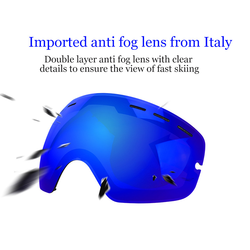 Dvouvrstvé proti zamlžování BOLLFO velké kulové zimní pánské a dámské vybavení lze použít pro krátkozraké lyžařské brýle_voghion.com