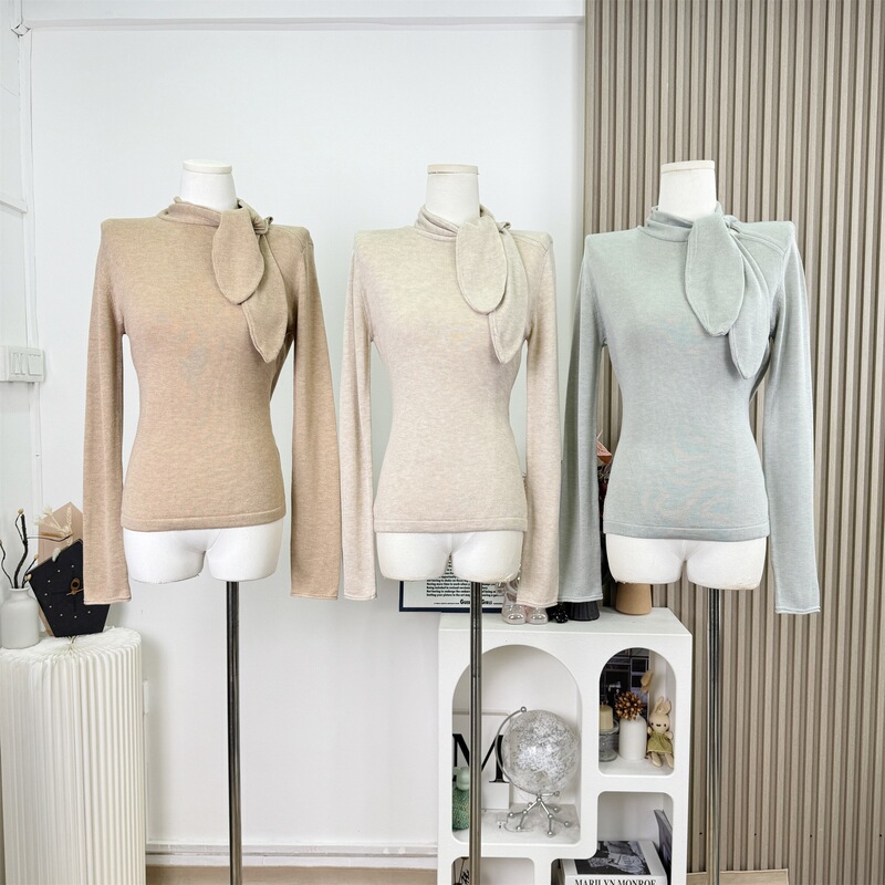 C-Line "Soul Inner Layer 2.0" New Australian Wool Rabbit Ear Knitted Sweater Base Layer Top for Women C-Line "Soul Inner Layer 2.0" New Australian Wool Rabbit Ear Knitted Sweater Base Layer Top for Women