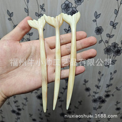 オリジナルの魚の尾の高貴な羊のヘアピンの古風な新しい中国式の東方の牛の角の髪飾りの高貴な羊の角のヘアピンの手作りの彫刻