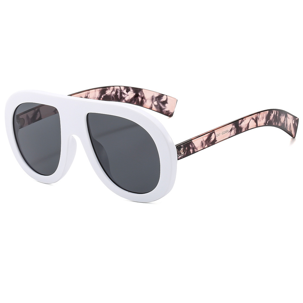 Stylish Oversized Aviator Sunglasses For Women Retro Style UV Protection Slimming Big Faces Men's Glasses_voghion.com