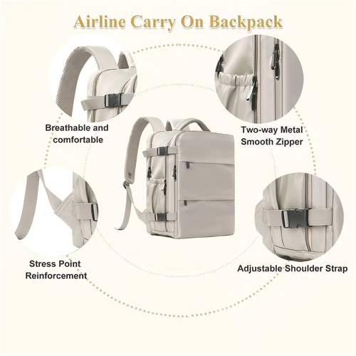 Feihong cross-border backpack, large-capacity, multifunctional wet and dry classification, business travel, waterproof, high-quality mommy backpack