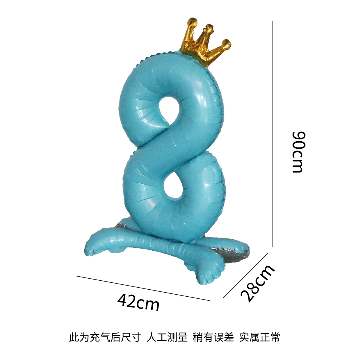 De pie digital corona de 32 pulgadas fiesta de cumpleaños digital decoración de la boda escena de diseño de película de aluminio de 32 pulgadas globo de pie