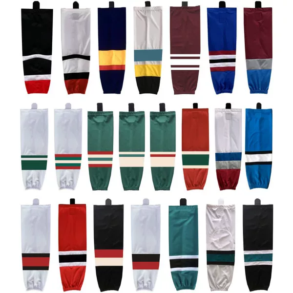 Colorful Patchwork Ice Hockey Leg Socks Ice Hockey Socks Training Socks Multicolor Optional Stock Stable Quality Assurance