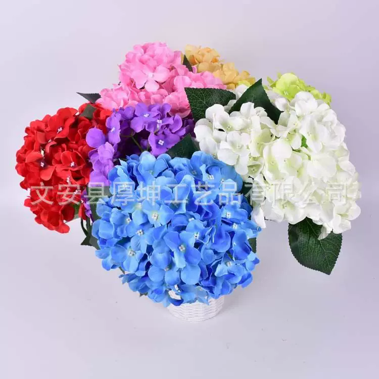 仿真花婚庆手捧路引装饰花家居装饰假花欧式亚马逊热卖绣球花