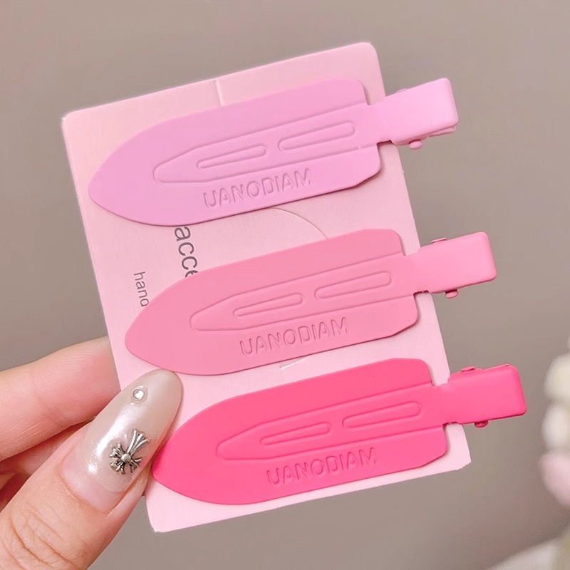 Pinza para el cabello sin costuras de color dulce y linda, clip para flequillo lateral femenino, clip para boca de pato de cabello roto en la frente, tocado de horquilla para niños