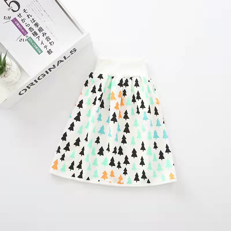 Falda de pañal de bebé pantalones de entrenamiento de baño impermeables para bebés anillo anti-enuresis noche artefacto de orina pañal de tela para niños