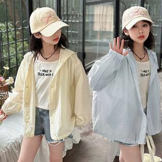 女童防晒衣夏季韩版新款夏装女孩童洋气花边儿童空调衫洋气皮肤衣
