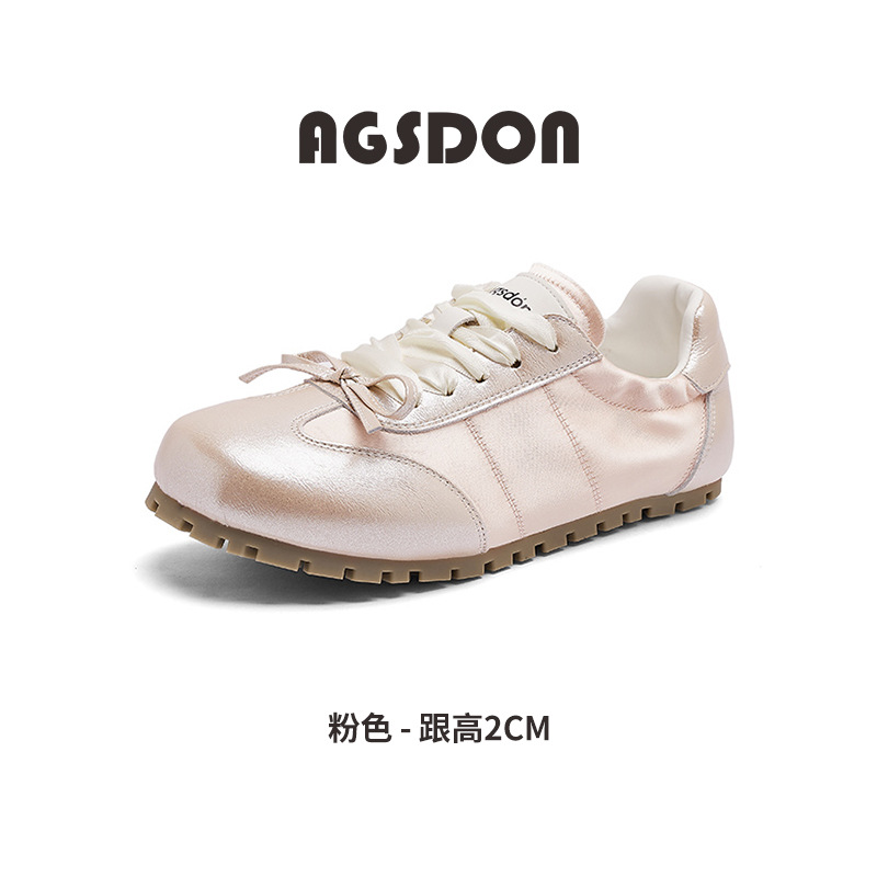 Augustion Ballet alemán zapatos de entrenamiento femenino 2025 nuevo estilo verano plataforma plana deportes Forrest zapatos blancos zapatos casuales