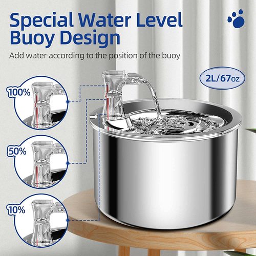Factory all stainless steel pet water dispenser automatic circulating cat water dispenser smart pet water feeder flowing water