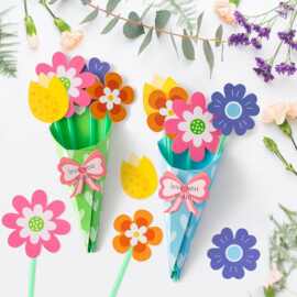 2026新款母亲节diy香花贺卡 花束设计卡片24件套装自制鲜花小礼品