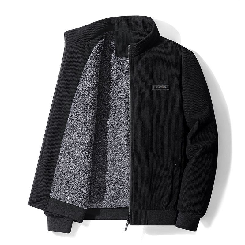 Nuevo chaqueta de cordero de moda para hombres con solapa de terciopelo más grueso chaqueta de terciopelo para hombres cálida moda para hombres