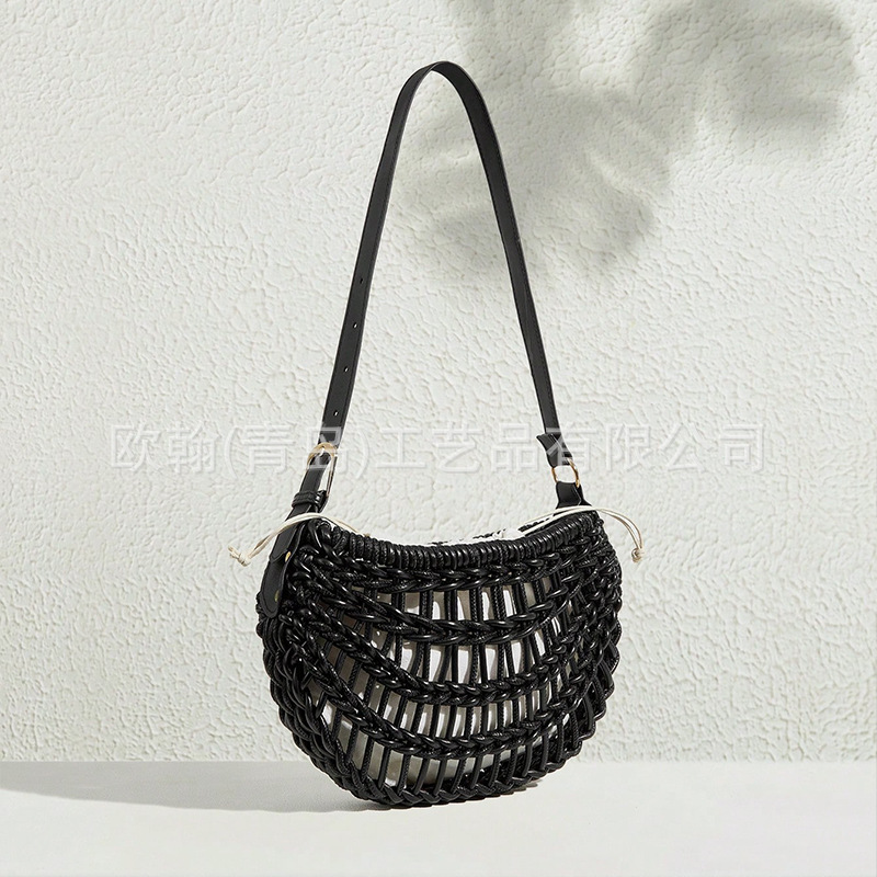 New Export PU Woven Crossbody Bag, Personalized Women's European & American Vacation Style Bag, Amazon Niche Designer Bag
