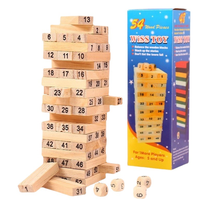 Rompecabezas jengle dibujo inferior salario apilamiento Alto juego de mesa interactivo entre padres e hijos equilibrio bloque de construcción torre juguete al por mayor
