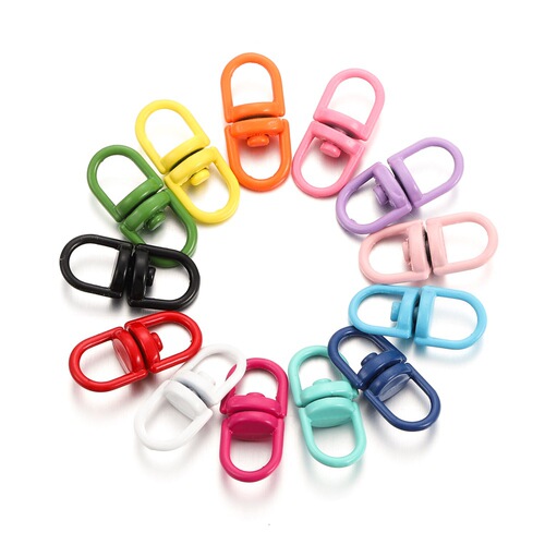 diy jewelry accessories colorful eight-character universal rotating buckle key connection ring anti-knot key chain dog buckle pendant