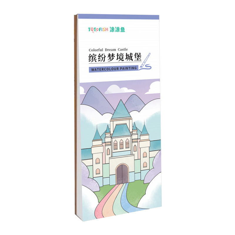 Libro para colorear para niños, libro para colorear con acuarela, nota adhesiva, libro para colorear con pintura de graffiti para que los niños traigan su propio libro de pintura al por mayor