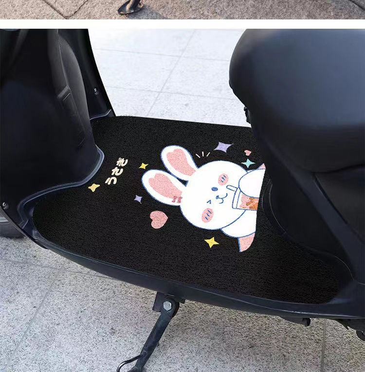 Household Motorcycle Foot Mats Can Be Cut into Electric Vehicle Anti-Slip Mats, Special-Shaped Dust-Removing Foot Mats, Simple Wire Ring Floor Mats