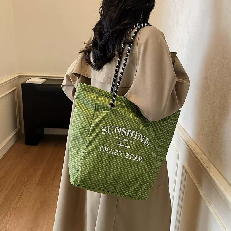 跨境多巴胺防水布妈咪包外出手提包饭盒包上班通勤便携托特包批发