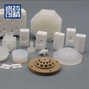 Dechuang Customized Fluoroplastic Valve Plate Ptfe Products Teflon Plastic King Pump Valve Parts Processing Environmental Protection