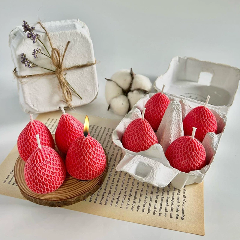 Strawberry, aromatherapy, candle, three dimensional silicone mold, in 3d format, DIY