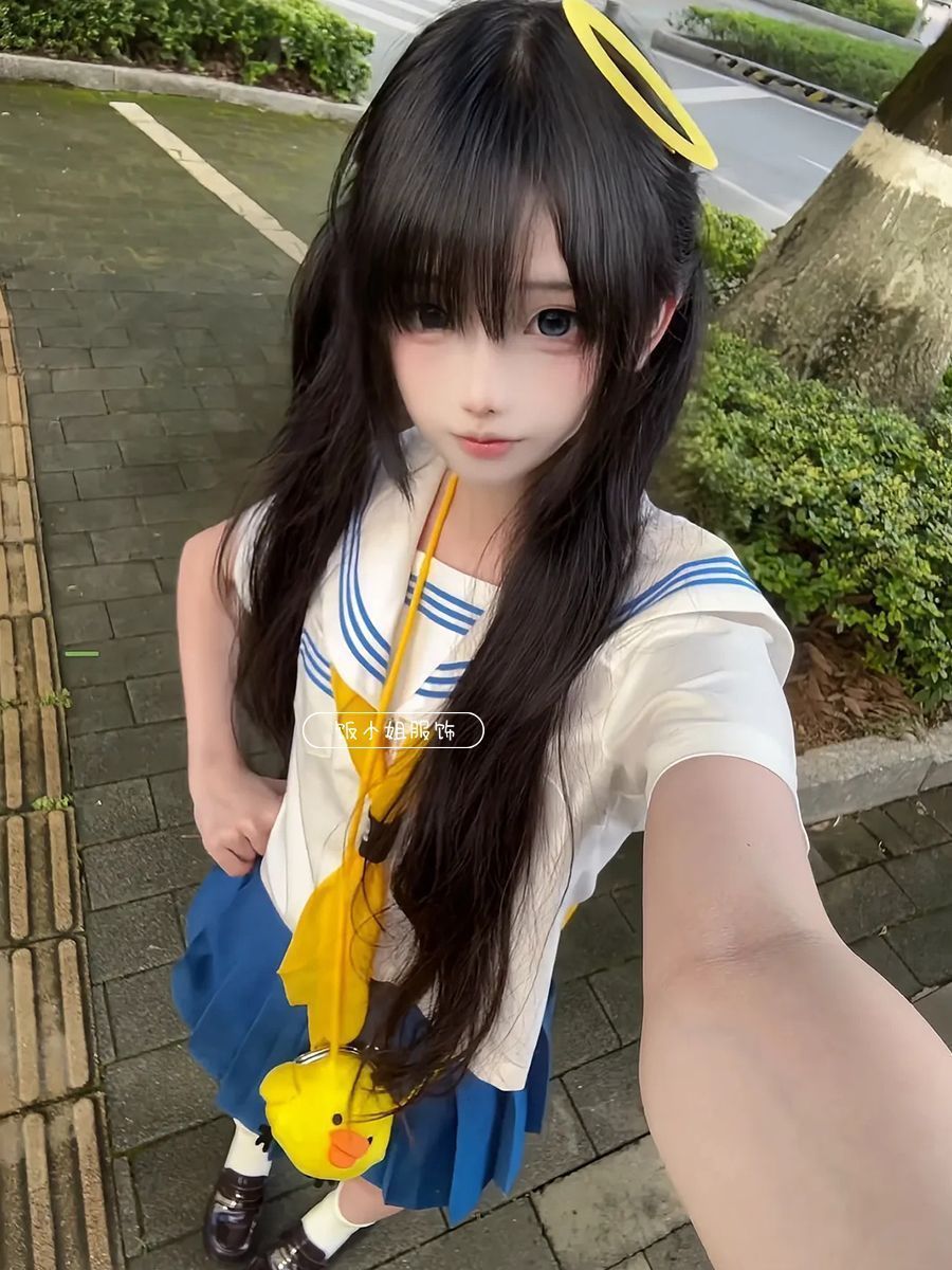 【蓝三本】原创正版JK制服水手服白色中间服校供夏季套装短袖上衣
