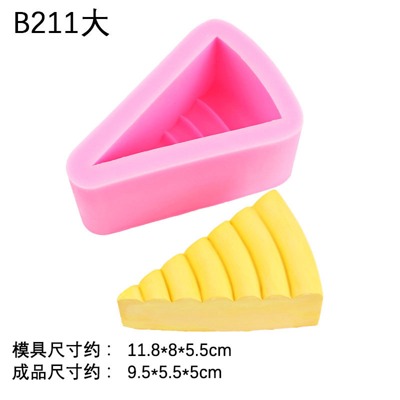 Simulación pellizco grande, medio y pequeño molde de la torta aromaterapia vela molde de silicona DIY cake yeso chocolate fondant