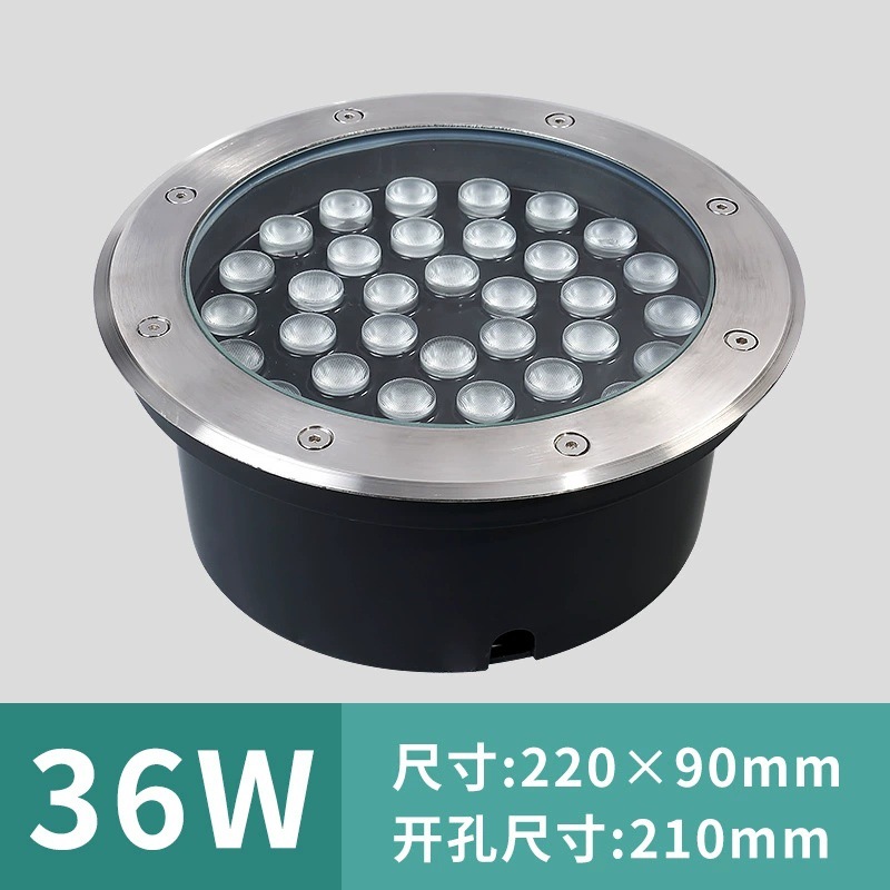 24V incrustado led redondo de acero inoxidable enterrado luz exterior IP67 impermeable enterrado luz transfronteriza mayorista image 13