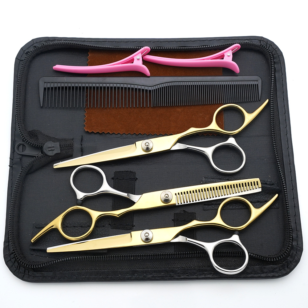 Estilista profesional, tijeras de corte de pelo, corte de pelo, corte de pelo, corte de pelo, corte de dientes fino, juego de corte de belleza con flequillo especial para peluquero