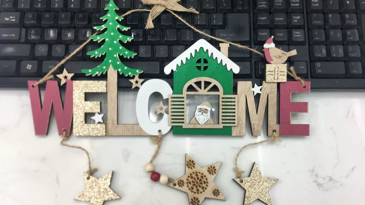 Новое Рождественское украшение Творческий Деревянный кулон цветная буква висит украшение окно сцена макет украшения реквизит