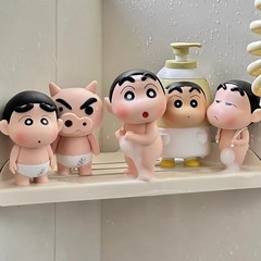 洗澡搭子蜡笔小新摆件手办玩具卫生间摆件桌面家居饰品创意周边
