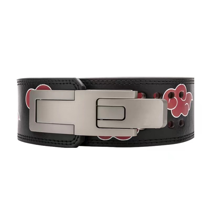 Cinturón de Fitness de piel de vaca para levantamiento de pesas, sentadillas, peso muerto, protección de cintura, equipo de protección deportivo, levantamiento profesional con hebilla rápida