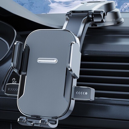 2025 New Model Car Phone Holder Dashboard Navigation Bracket Automatic Locking Suction Cup Holder Wholesale in Stock
