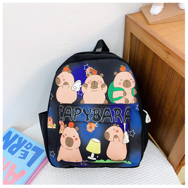 Fashionable kindergarten cute cartoon backpack, Kapibala popular small schoolbag new style, 3-6 years old children's shoulder trend undefined