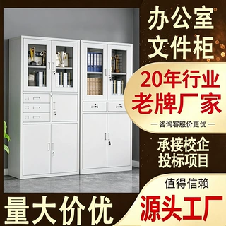文件柜办公室资料柜钢制财务凭证柜带锁储物柜铁皮柜收纳柜档案柜