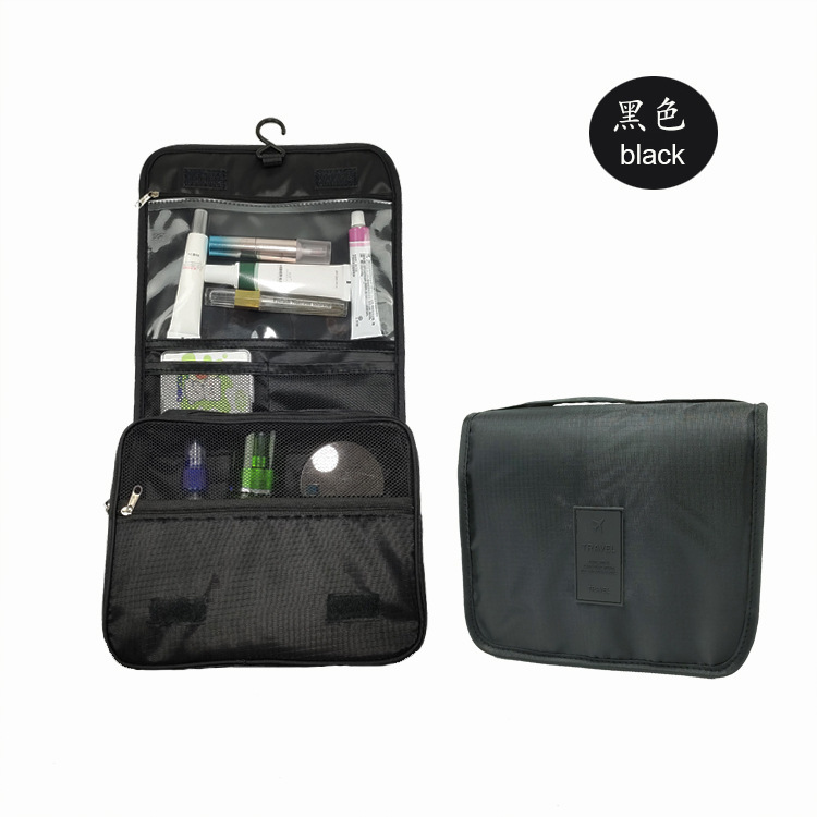 Nueva bolsa de lavado de almacenamiento de gancho de viaje plegable bolsa de cosméticos bolsa de almacenamiento de organización portátil fábrica al por mayor