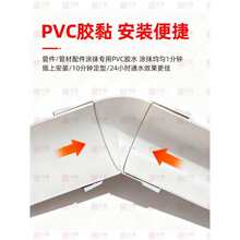 加厚pvc半圆管U型槽房檐屋檐雨水槽引流管排水引水接水可加工定、