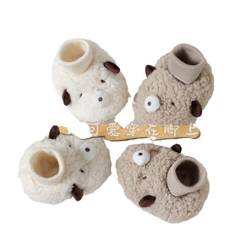 Baby's floor socks children's learning step socks autumn winter indoor anti-slip soft soles quilted learning step socks thick infant and toddler shoes socks