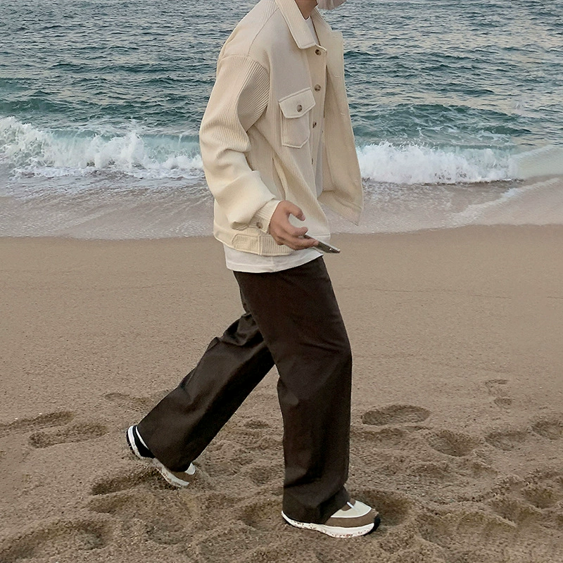 Вельветовая повседневная куртка MYQ, новинка на весну и осень, модная мужская куртка в Корейском стиле, универсальный комбинезон