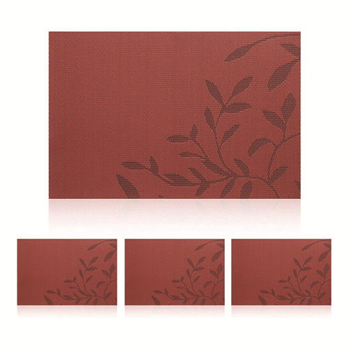 Mantel individual de PVC resistente al calor para la mesa de comedor de Amazon tejido de vinilo resistente a las manchas para las vacaciones de Navidad fácil de limpiar