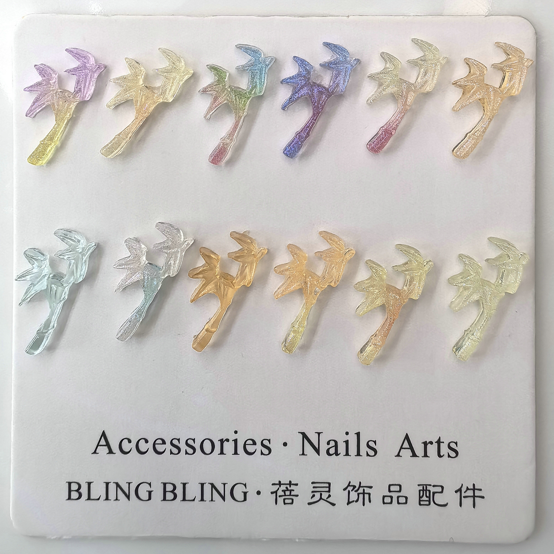 网红竹子美甲饰品批发冰透仿真竹子树脂配件diy手机壳指甲装饰