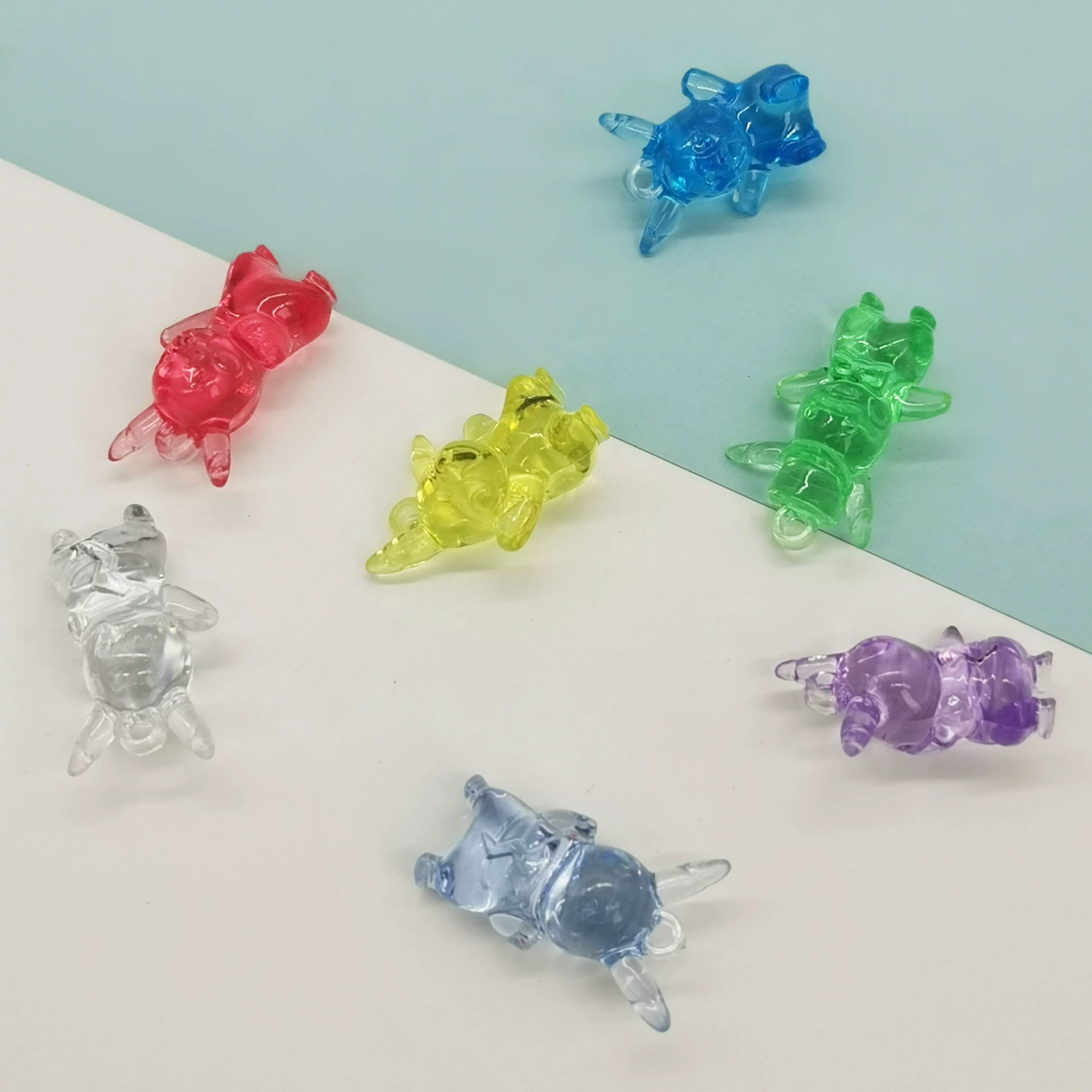 Acrylic cartoon plastic amusement park, table toy with accessories