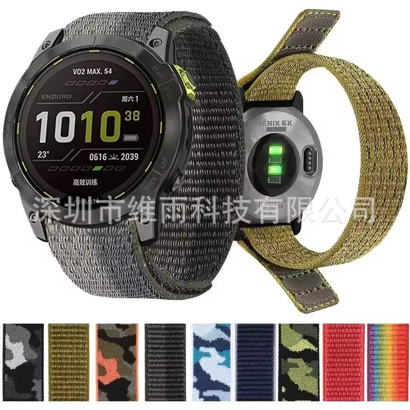 22Mm/26Mm Nylon Velcro Strap Suitable for Garmin Fenix8 Pro 7X 6 5 Camouflage Nylon Wrist Strap