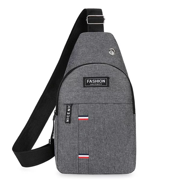 Trendy Fashion Canvas Crossbody Bag Foreign Trade New Style Simple Men's Shoulder Bag Multifunctional Street All-match Sports Chest Bag