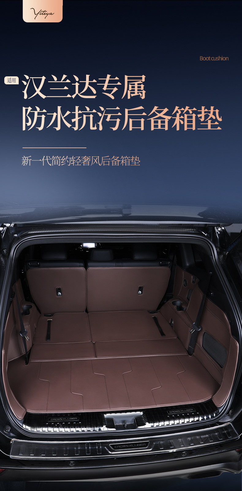 Suitable for Toyota Highlander Trunk Mat Fully Surrounded Special 23 Highlander Seven-Seater Car Trunk Mat